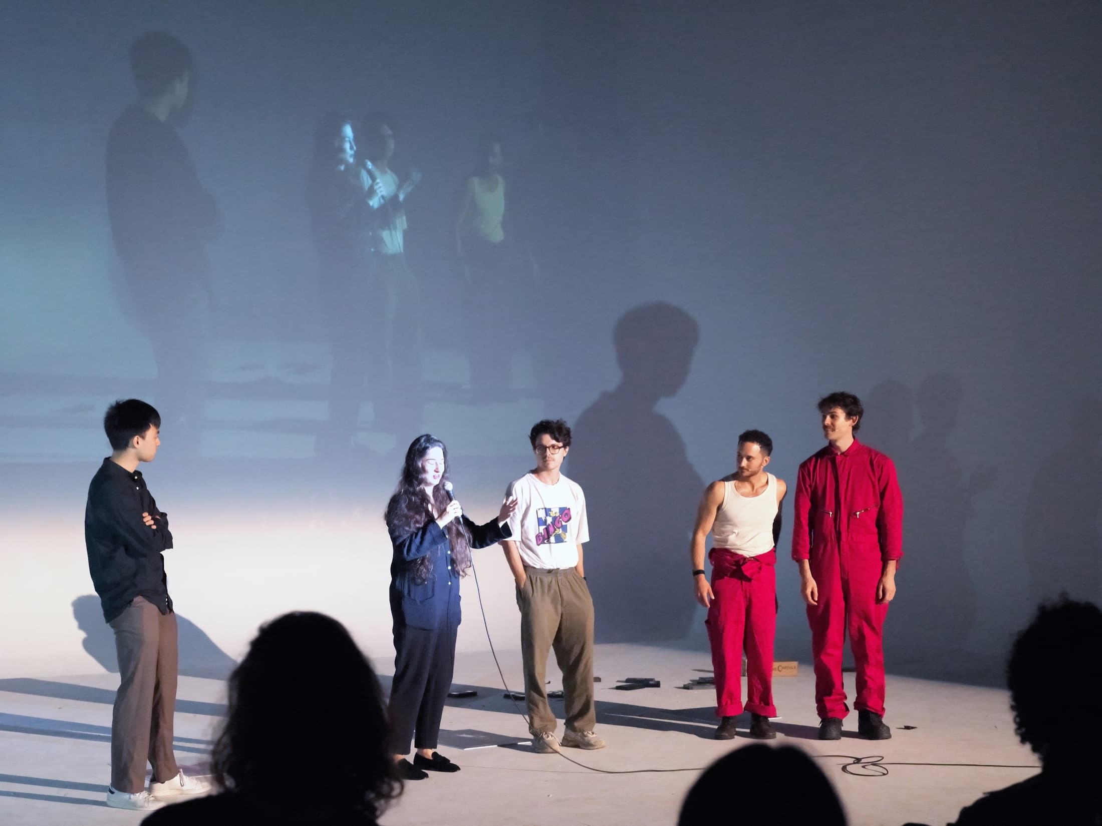 Filmmakers and performers on the Filmshow stage